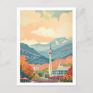 Knoxville, Tennessee Watercolor painting Postcard