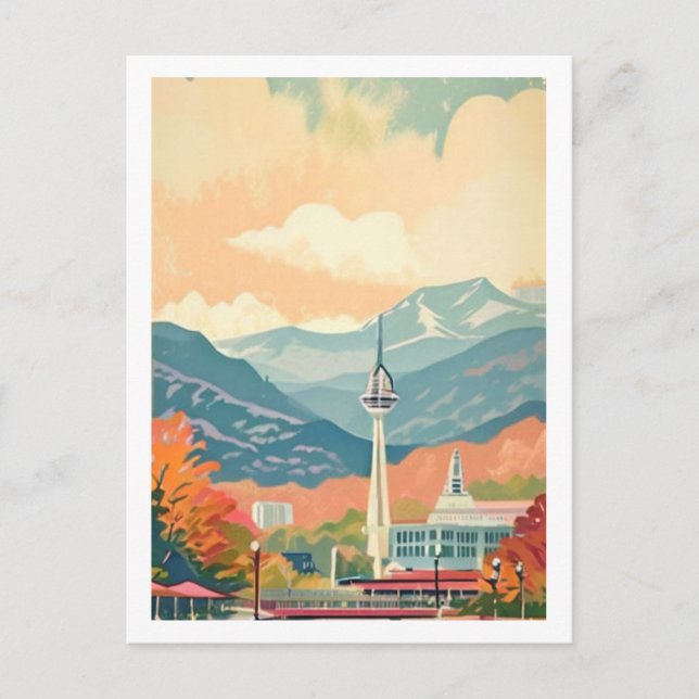 Knoxville, Tennessee Watercolor painting Postcard (Front)