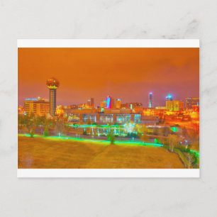 knoxville tn at night postcard