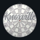 Knoxville TN Grey And White editable text Dartboard<br><div class="desc">Knoxville TN Grey And White editable text Dartboard 🎯 Add your text or name by selecting the personalisation option 🎯</div>