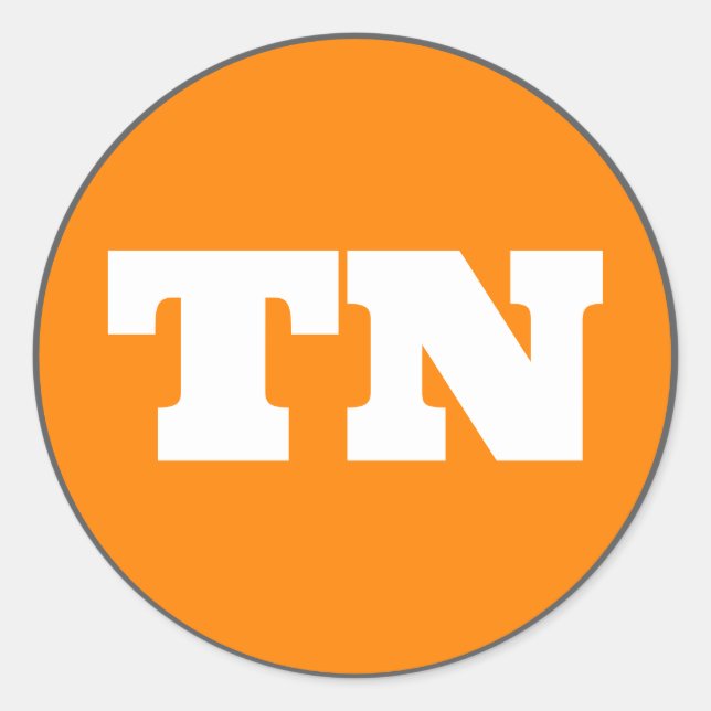 Knoxville (TN) - Orange x White x Grey Classic Round Sticker (Front)
