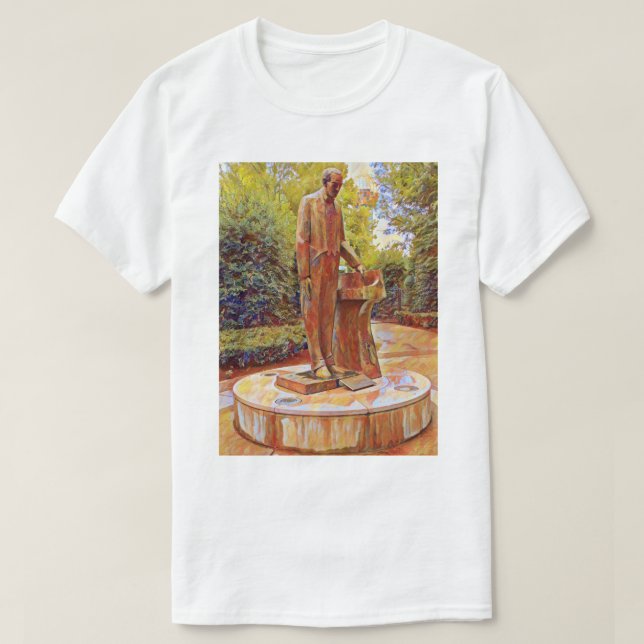 Knoxville's Sergei Rachmaninoff Statue painting T-Shirt (Design Front)
