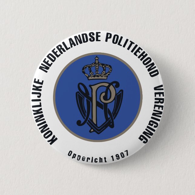 KNPV 6 CM ROUND BADGE (Front)