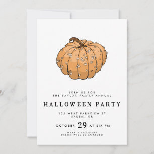 Knucklehead pumpkin design invitation