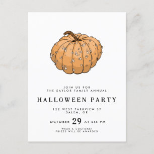 Knucklehead pumpkin design postcard