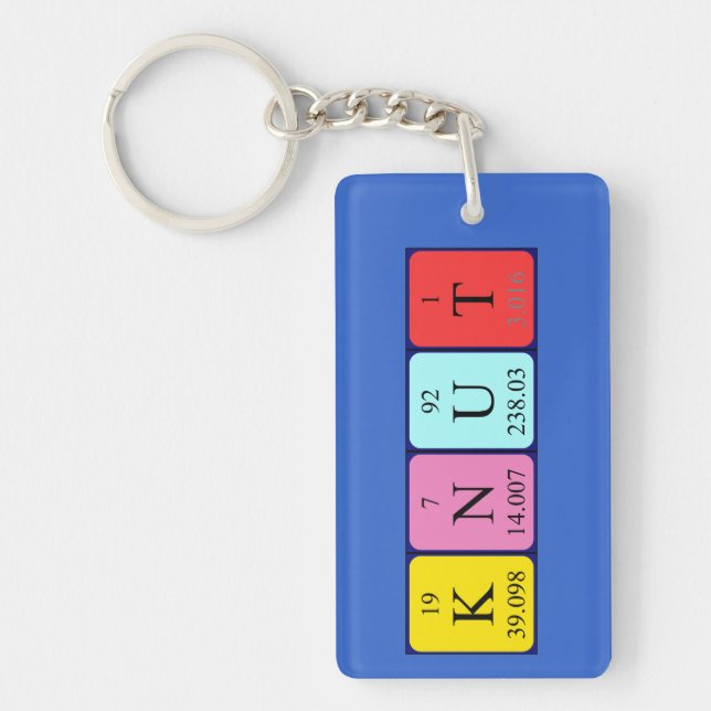 Knut periodic table name keyring (Front)