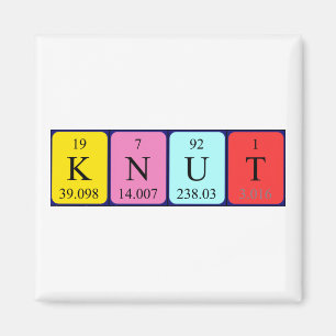 Knut periodic table name magnet