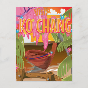 Ko Chang Thailand travel poster Postcard