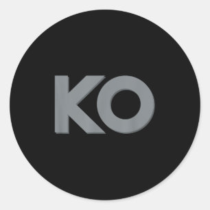 Ko Funny Knock Out Boxing Wrestling Men Women Humo Classic Round Sticker