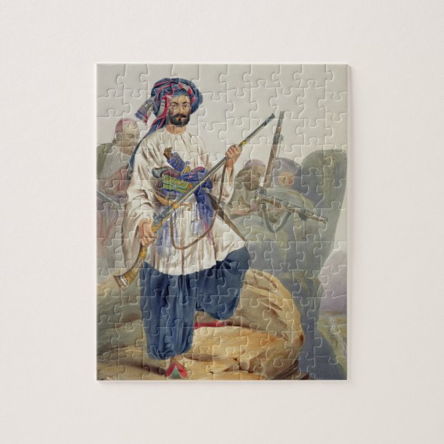 Ko-i-Staun Foot Soldiery in Summer Costume, Active Jigsaw Puzzle (Vertical)