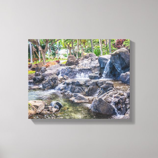 Ko Olina O'Ahu Hawaii Waterfall Canvas Print (Front)
