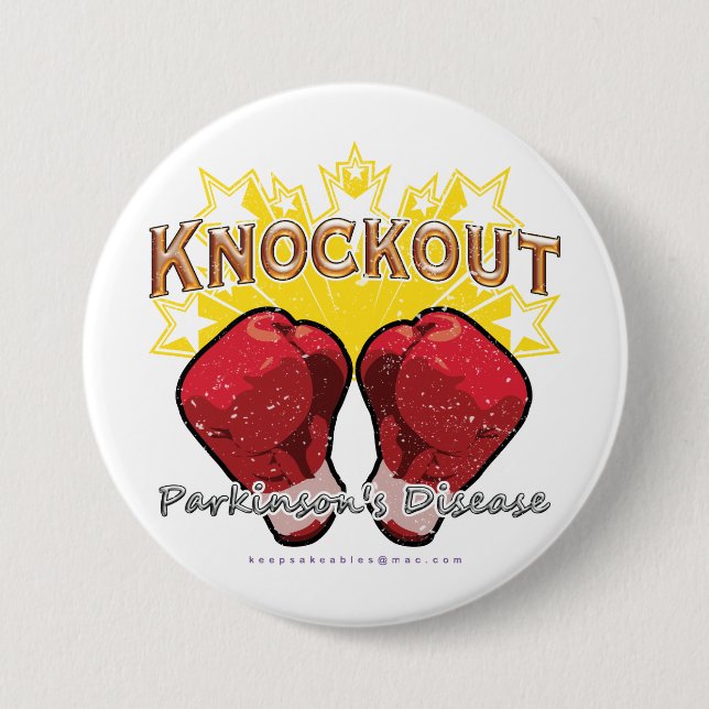 KO Parkinson's Distressed 7.5 Cm Round Badge (Front)