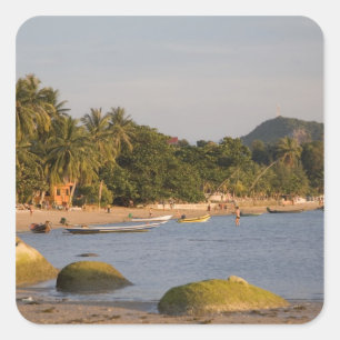 Ko Phangan, Thailand. Outside the hectic island Square Sticker