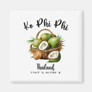 Ko Phi Phi Coconut Thailand Tropical Koh Island Gp Magnet
