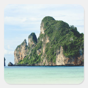 Ko Phi Phi Island on Andaman Sea, Krabi Square Sticker