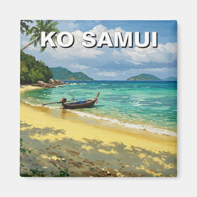 Ko Samui Thailand fishing boat Magnet (Front)