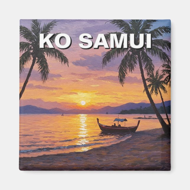 Ko Samui Thailand Sunset Magnet (Front)