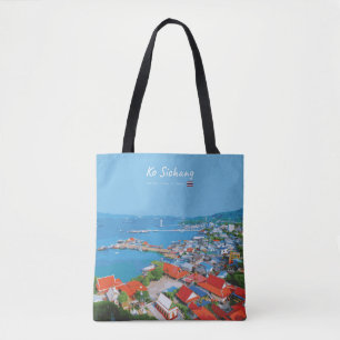 Ko Sichang, Thailand - Vibrant Harbour View Tote Bag