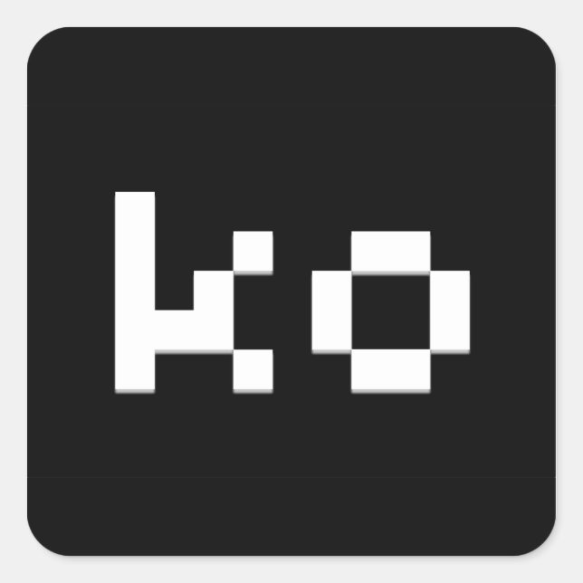 KO SQUARE STICKER (Front)