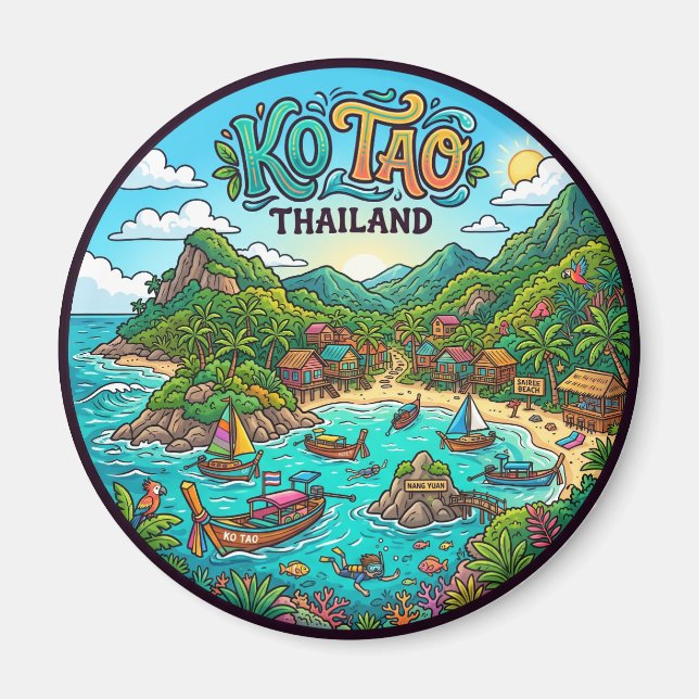 Ko Tao Island Thailand Magnet (Front)