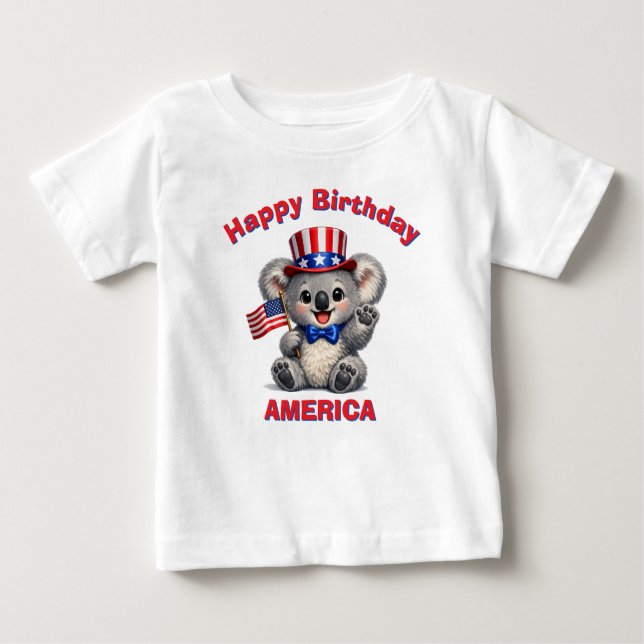 Koala (5af) Patriotic Kid T-Shirt (Front)