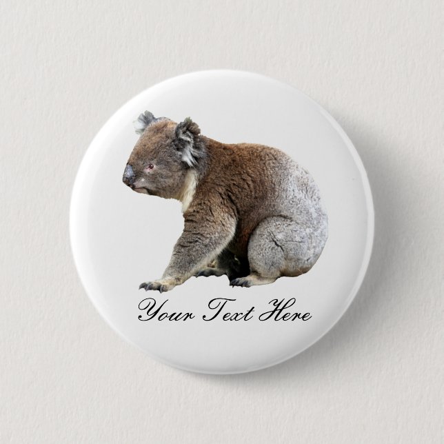 Koala 6 Cm Round Badge (Front)