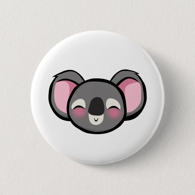 Koala 6 Cm Round Badge (Front)