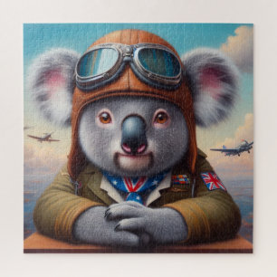 Koala Aeroplane Pilot Jigsaw Puzzle