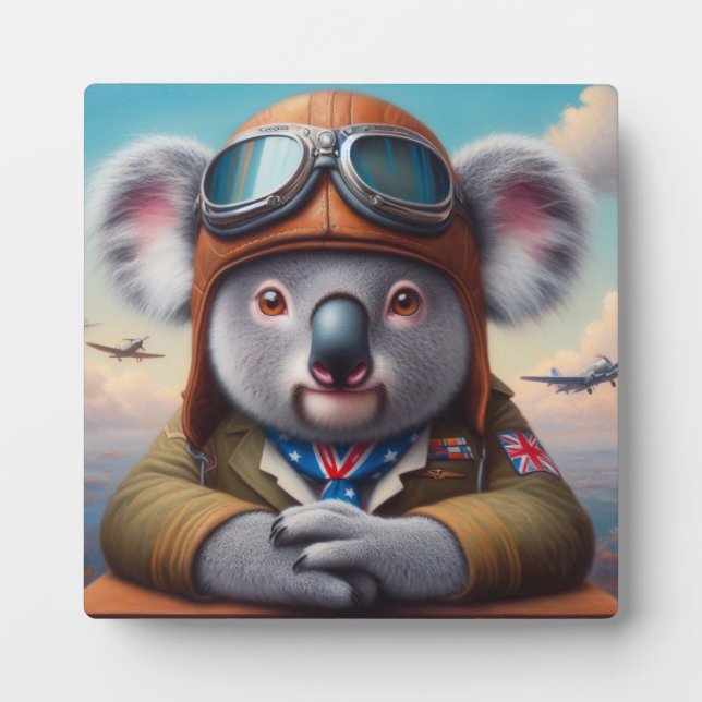 Koala Aeroplane Pilot Plaque (Front)