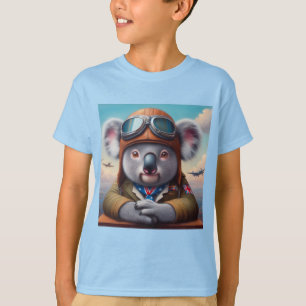 Koala Aeroplane Pilot T-Shirt