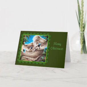 Koala and Baby Christmas Card