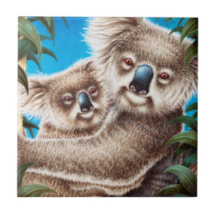 Koala and Baby Tile