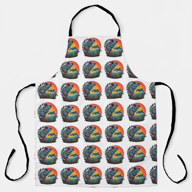Koala and Dolphin  Apron (Front)