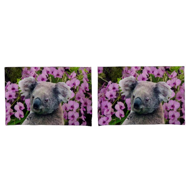 Koala and Orchids Pillowcase (Front-Set)