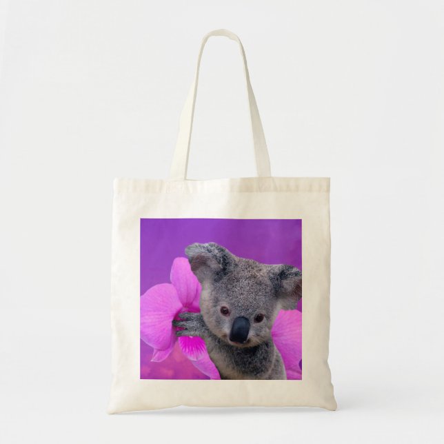 Koala and Orchids Tote Bag (Front)