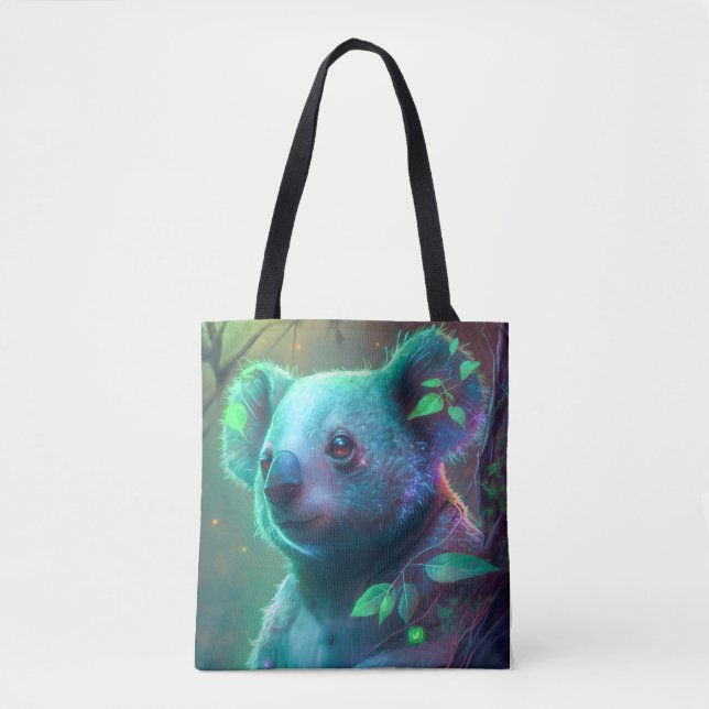 Koala Animal Portrait Painting Wildlife Outdoors  Tote Bag (Front)
