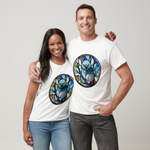 Koala Animal Portrait Stained Glass Wildlife Free T-Shirt