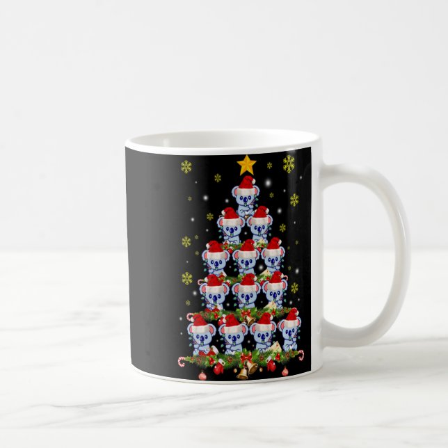 Koala Animal Xmas Koala Christmas Tree T Shirt  Coffee Mug (Right)