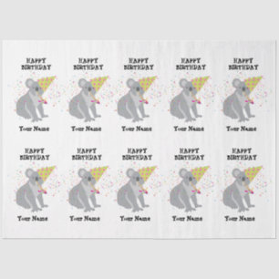 Koala - Animals Having a Party Boys Girls Name Tissue Paper