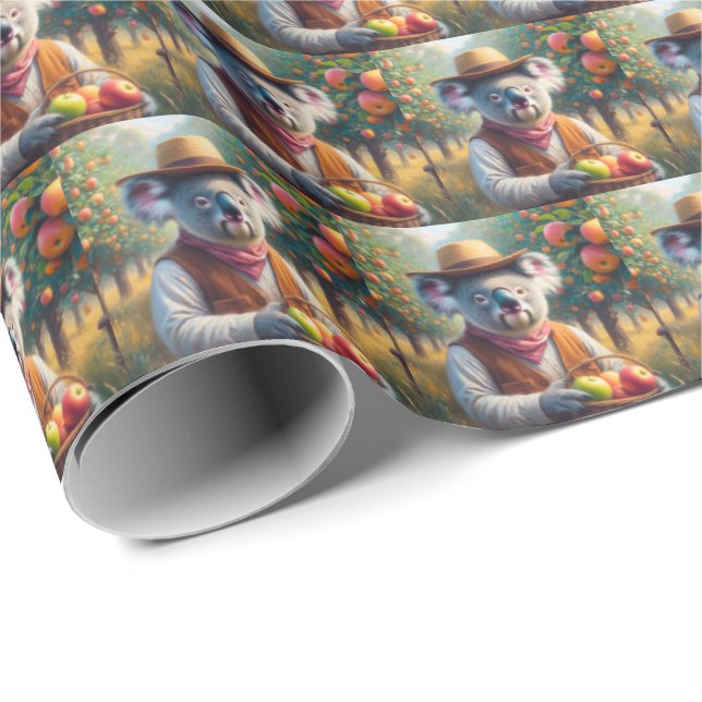 Koala Apple Orchard Wrapping Paper (Roll Corner)
