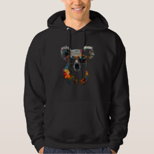 Koala Artwork Sunglasses Colourful Animal Koala Hoodie