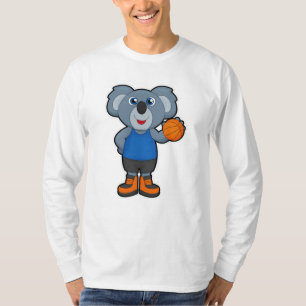 Koala as Basketball player with Basketball T-Shirt