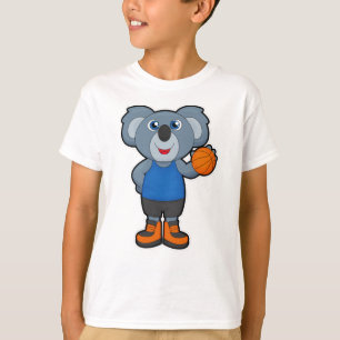 Koala as Basketball player with Basketball T-Shirt