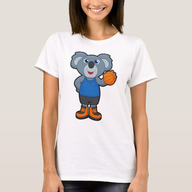 Koala as Basketball player with Basketball T-Shirt (Front)