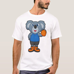 Koala as Basketball player with Basketball T-Shirt