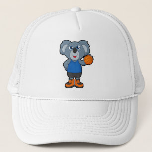 Koala as Basketball player with Basketball Trucker Hat