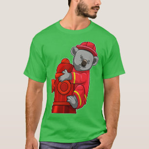 Koala as Firefighter with Fire hydrant T-Shirt