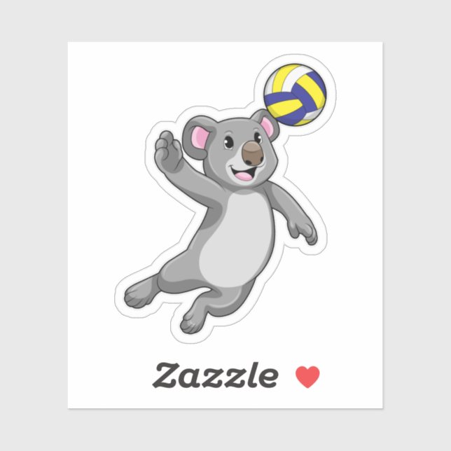 Koala as Volleyball player with Volleyball (Sheet)