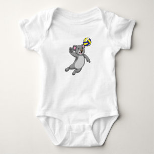 Koala as Volleyball player with Volleyball Baby Bodysuit