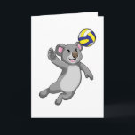 Koala as Volleyball player with Volleyball Card<br><div class="desc">This design is the perfect gift for a birthday,  Christmas and other celebrations. It is suitable for women,  men and kids.</div>